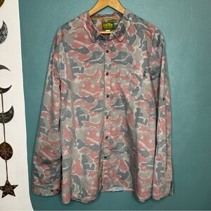 Marsh Wear Hagood L/S Khaki Copahee Camo Shirt XXL Hunting Fishing